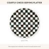 MACKENZIE-CHILDS Enamel Serving Platter, Decorative Serving Platter for Food, 16 Inches, Black-and-White Courtly Check view 4