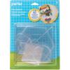 Perler Beads Assorted Small and Large Pegboards for Kid's Crafts - (5) clear Perler pegboards, (1) sheet of reusable ironing paper, 6 pcs view 1