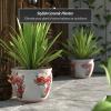 Red Lantern 14" Cherry Blossom Porcelain Fishbowl Planter view 2