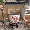 Red Lantern 14" Cherry Blossom Porcelain Fishbowl Planter view 4