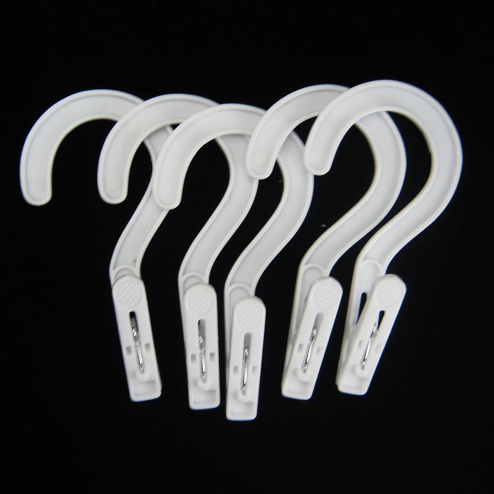 10 Laundry Hooks Clothes Pins Hanging Clips Plastic Hanger Home Travel Portable, Variable
