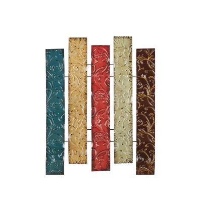 Deco 79 13951 Metal Wall Decor, Multicolor, 24 by 20"