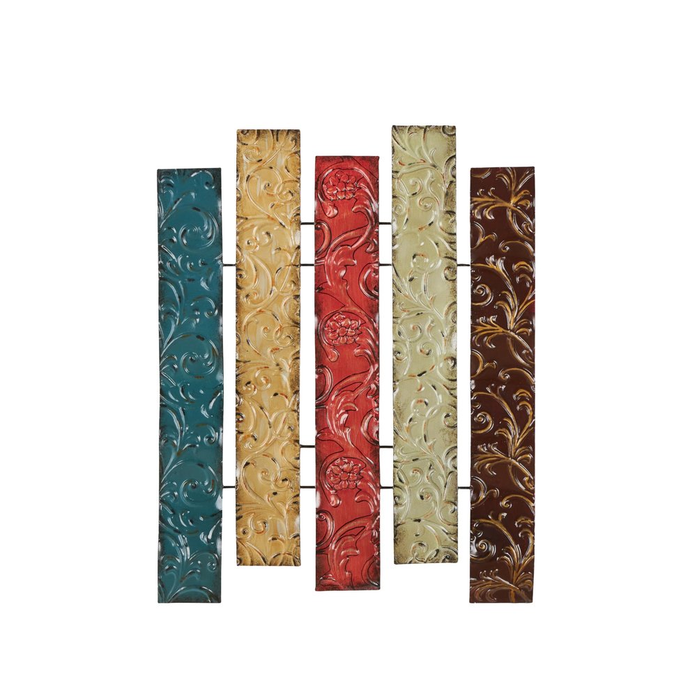 Deco 79 13951 Metal Wall Decor, Multicolor, 24 by 20"