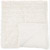 Comfort Spaces Ruched Faux Fur Plush 3 Piece Throw Blanket Set Ultra Soft Fluffy with 2 Square Pillow Covers, 50"x60", Ivory view 3
