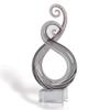 Badash Entangle Murano-Style Art Glass Centerpiece - 10" Tall Mouth-Blown Glass Sculpture on Crystal Base - Contemporary Home Decor Accent Piece view 1