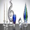 Badash Entangle Murano-Style Art Glass Centerpiece - 10" Tall Mouth-Blown Glass Sculpture on Crystal Base - Contemporary Home Decor Accent Piece view 4