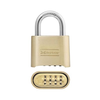 Master Lock Padlock, Set Your Own Letter Combination Lock, 2 in. Wide, 175DWD, 1- inch, Tan