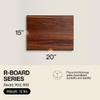 John Boos R-Board Series Rectangular Wooden Walnut Cutting Board 20x15  1.5 Thick, 12-lb Reversible Butcher Block with Edge-Grain & Finger Grips  Made in the USA view 2
