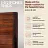 John Boos R-Board Series Rectangular Wooden Walnut Cutting Board 20x15  1.5 Thick, 12-lb Reversible Butcher Block with Edge-Grain & Finger Grips  Made in the USA view 3