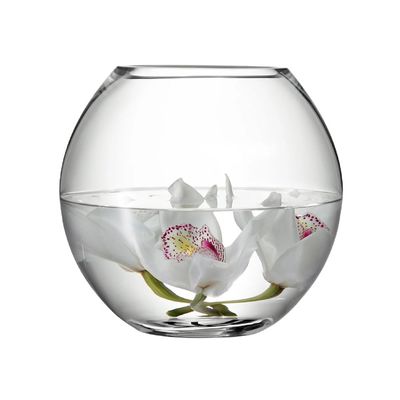 LSA International Flower Round Bouquet Vase, H8.75", Clear