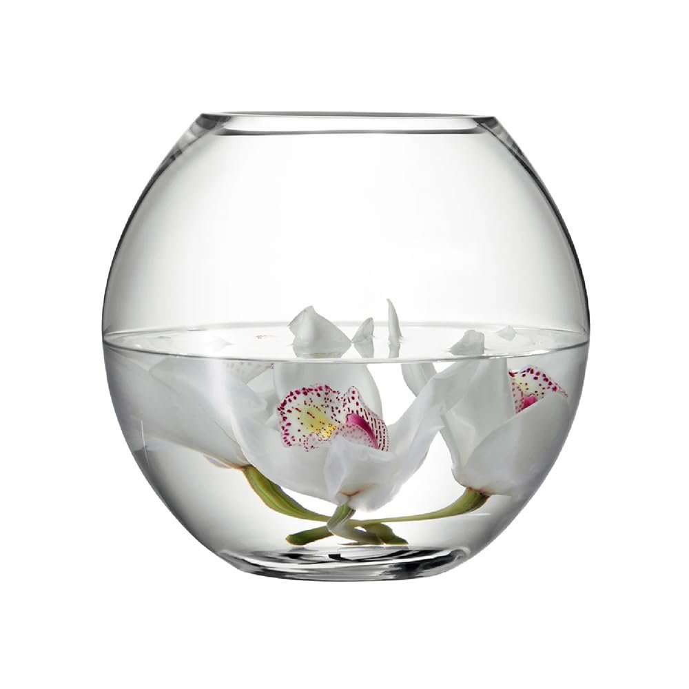 LSA International Flower Round Bouquet Vase, H8.75", Clear
