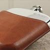 English Pewter Company 6oz Pewter Liquor Hip Flask with Luxury Brown Leather Pouch [PLF01] view 3