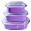 Purple Storage Microwavable Freezer Safe Container Set view 1