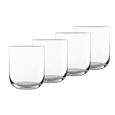Luigi Bormioli Sublime 15.25 Oz Double Old Fashioned Glasses, Set of 4 - Made in Italy, Whiskey Glassware with Minimalist Design - Durable SON.hyx Drinkware for Cocktails, Spirits, Water, Juice