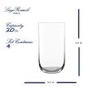 Luigi Bormioli Sublime Highball Glasses Set of 4-20 oz Tall Drinking Glasses for Water Juice or Cocktails - Lead-Free Crystal Glassware with Reinforced Rims & Minimalist Design, Made in Italy view 2