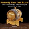 Red Head Barrels - 2 L Premium Distillery-Grade Oak Barrels for Aging Whiskey, Rum, and More, Ideal for Whiskey Barrel or Wine Barrel, American Charred Oak Barrel with 12-Page Cocktail Recipe Booklet view 3