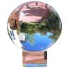 Amlong Crystal Meditation K9 Crystal Ball 3.25 inch (80mm) Diameter for Photography, Lensball, Decorative Ball with Free Crystal Stand and Gift Box, Clear view 3