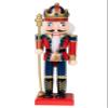 Clever Creations Red and Blue King 10 Inch Traditional Wooden Nutcracker, Festive Christmas Dcor for Shelves and Tables view 1