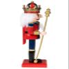 Clever Creations Red and Blue King 10 Inch Traditional Wooden Nutcracker, Festive Christmas Dcor for Shelves and Tables view 2