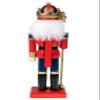 Clever Creations Red and Blue King 10 Inch Traditional Wooden Nutcracker, Festive Christmas Dcor for Shelves and Tables view 3