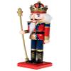 Clever Creations Red and Blue King 10 Inch Traditional Wooden Nutcracker, Festive Christmas Dcor for Shelves and Tables view 4