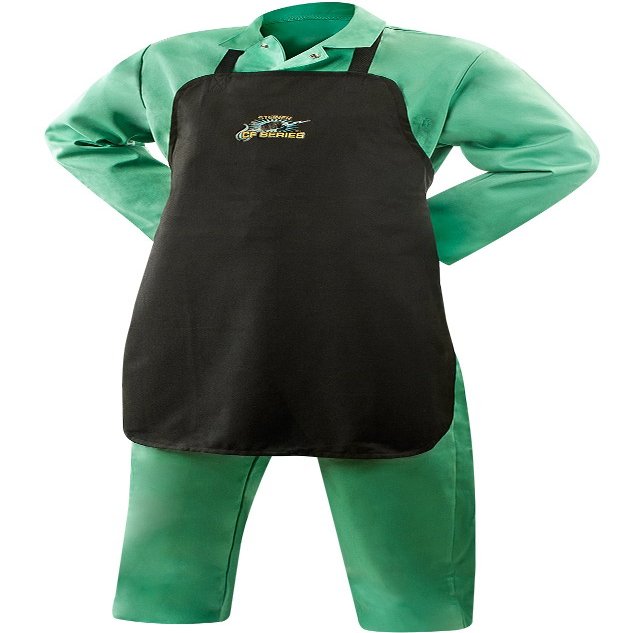 Flame Resistant Bib Apron, Black, Carbonized Fiber