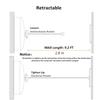 BESy Retractable Clothesline SUS304 Stainless Steel Clothes Dryer with Adjustable Stainless Steel Rope String Hotel Style Heavy Duty,9.2 Feets,Polished Chrome Finish, Round Style view 4