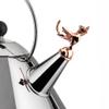 Alessi 9093REX B Tea Rex - Design Kettle with Handle and Dragon-Shaped Whistle, Stainless Steel Mirror Polished and PA, Black and Copper Metallic Finish view 3