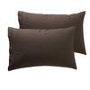 Nestl Brown Microfiber Queen Pillow Cases Set of 2, 20x30 Inches view 1