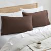 Nestl Brown Microfiber Queen Pillow Cases Set of 2, 20x30 Inches view 2