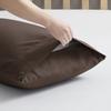 Nestl Brown Microfiber Queen Pillow Cases Set of 2, 20x30 Inches view 3