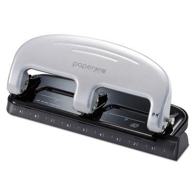 Bostitch Office EZ Squeeze 3-Hole Punch, 20 Sheet Capacity, Reduced Effort, No Jam Technology, Silver