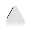 GEARONIC Digital Alarm Clock Wooden Alarm Clock Wood Modern Triangle Alarm Digital Desk Clock, Displays Time Date Temperature Calendar Wood Made Electric Clocks for Bedroom, Bedside - White view 4