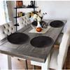 tag 15 in. Round Handwoven Placemats Set of 4 in Black Color Dinner Table Round Place Mats Home Dining Dinner Kitchen Table Dcor Decoration Black view 4