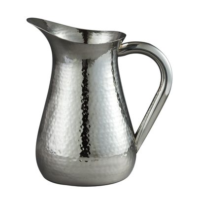 Elegance Hammered 48-Ounce Stainless Steel Pitcher