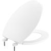 BEMIS 7600T Commercial Heavy Duty Closed Front Toilet Seat with Cover, Industrial Seat with Secure Installation, Elongated, White view 1
