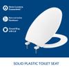 BEMIS 7600T Commercial Heavy Duty Closed Front Toilet Seat with Cover, Industrial Seat with Secure Installation, Elongated, White view 2