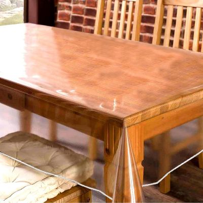 BalsaCircle 54-Inch x 72-Inch Clear Rectangular Plastic Vinyl Tablecloth Protector Table Cover Linens Wedding Party Decorations