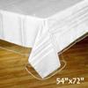 BalsaCircle 54-Inch x 72-Inch Clear Rectangular Plastic Vinyl Tablecloth Protector Table Cover Linens Wedding Party Decorations view 2