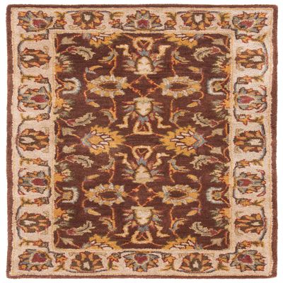 SAFAVIEH Heritage Collection Accent Rug - 2' x 3', Brown & Ivory, Handmade Traditional Oriental Wool, Ideal for High Traffic Areas in Entryway, Living Room, Bedroom (HG912A)