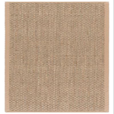SAFAVIEH Natural Fiber Collection Runner Rug - 2'6" x 6', Natural & Beige, Seagrass, Basketweave Pattern with Border (NF114A)
