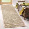 SAFAVIEH Natural Fiber Collection Runner Rug - 2'6" x 6', Natural & Beige, Seagrass, Basketweave Pattern with Border (NF114A) view 2