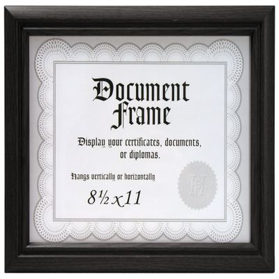 Malden International Designs Home Profiles Black Document Frame, 8.5x11, Black