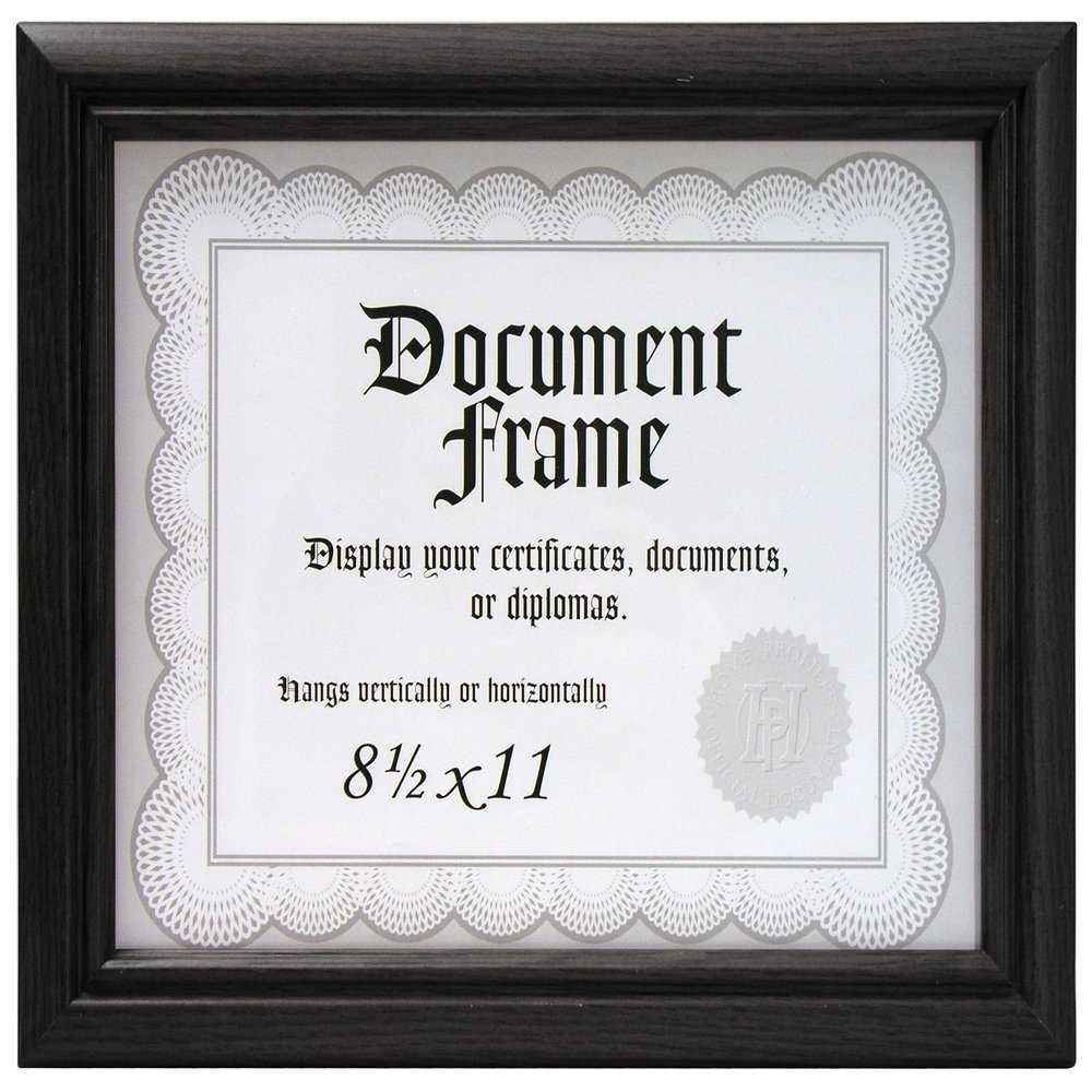 Malden International Designs Home Profiles Black Document Frame, 8.5x11, Black