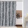 spring Home Waterfall Silver Ruffled Shower Curtain Size 72 x 72 inch view 2