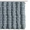 spring Home Waterfall Silver Ruffled Shower Curtain Size 72 x 72 inch view 3