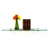 Spancraft Glass P-6x18-Chrome Peacock Glass Shelf, Chrome, 6" x 18" view 1