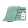 Classic Turkish Towels CTT Luxurious 100% Turkish Cotton Washcloths 6 Pack, Highly Absorbent & Quick Dry, Face Towels Wash Cloths for Hotel, Spa & Gym | 13"x13" (Spa Green) view 1