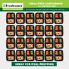 Freshware Meal Prep Containers [25 Pack] 3 Compartment with Lids, Food Storage Containers, Bento Box, Stackable, Microwave/Dishwasher Safe (32 oz) view 3