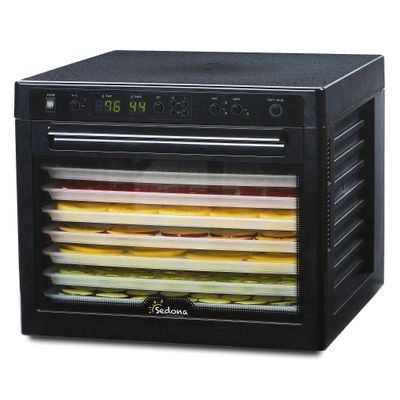 Tribest Sedona SD-P9000 Electric Food Dehydrator Machine with BPA-Free Plastic Dehydrator Rack Trays, Black